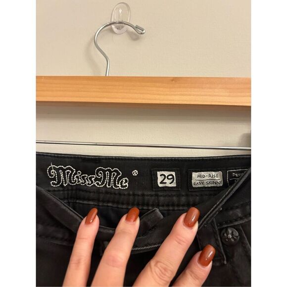 Miss Me black skinny jeans 29 GUC - Picture 4 of 8